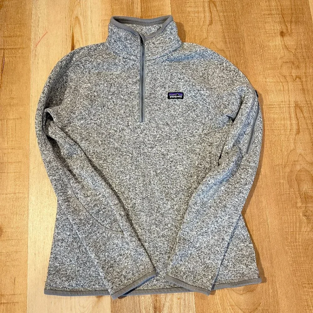 Patagonia Women's Better Sweater 1/4 Zip Fleece In Gray Sz S - Picture 3 of 15